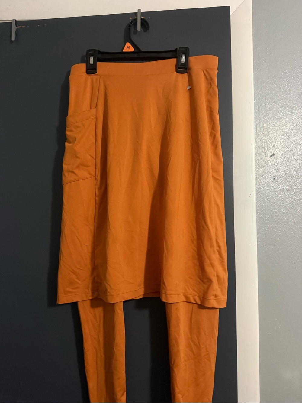Everyday Orange Skirt Set with Side Pocket